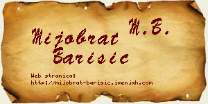 Mijobrat Barišić vizit kartica